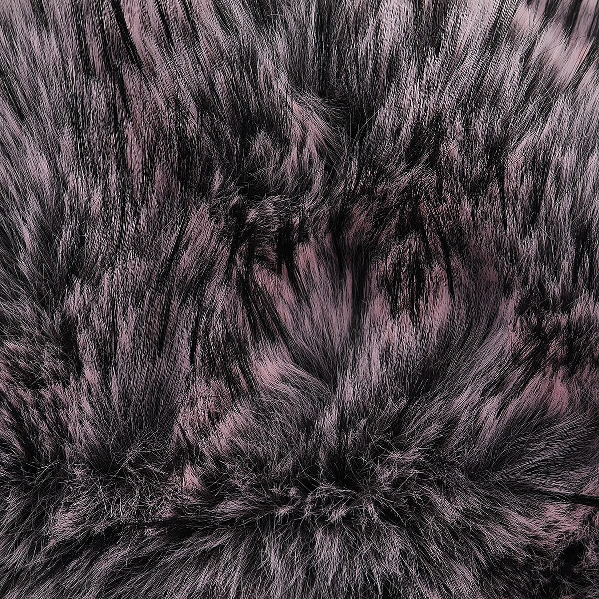 Tamsy Purple Hat with Bicolor Long Fur and Ears Decoration image number 6