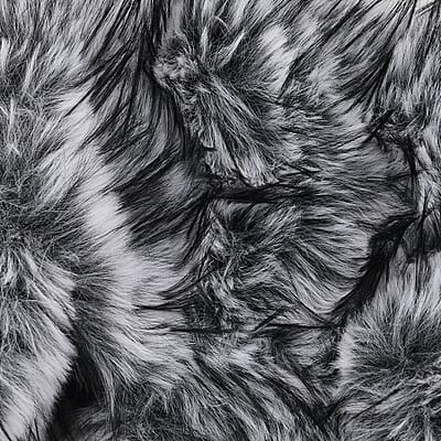 Tamsy Grey Hat with Bicolor Long Fur and Ears Decoration