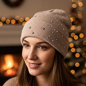 Tamsy Pink Knitted 2pcs Beanie