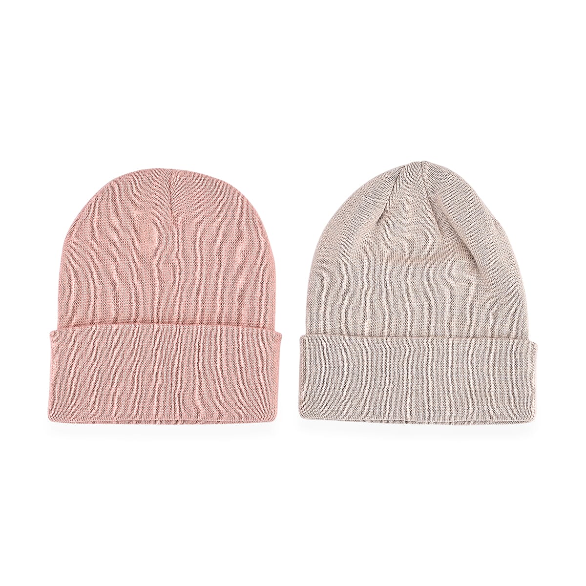 Tamsy Pink Knitted 2pcs Beanie image number 3
