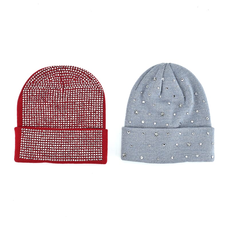 Tamsy Wine Knitted 2pcs Beanie