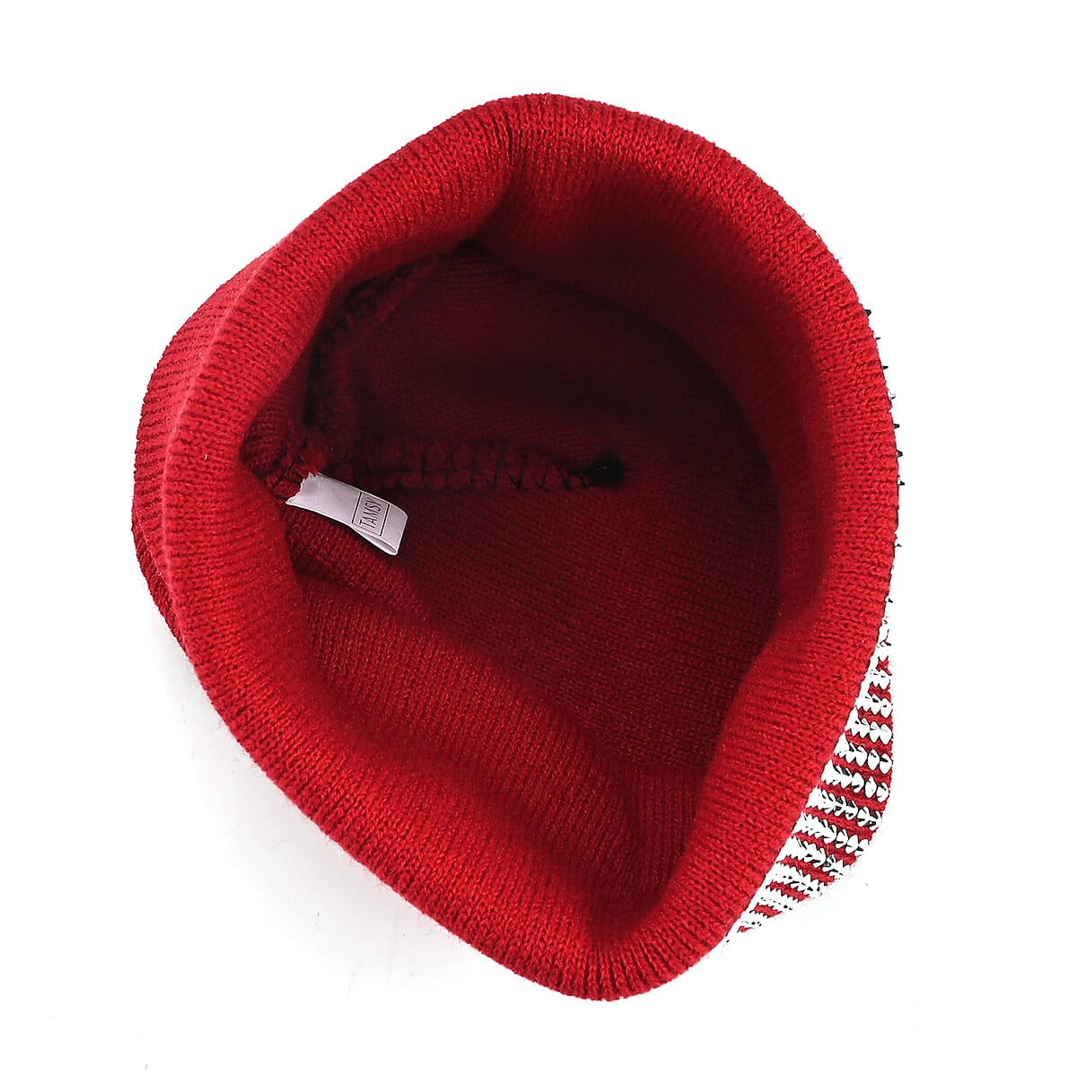 Tamsy Wine Knitted 2pcs Beanie image number 5