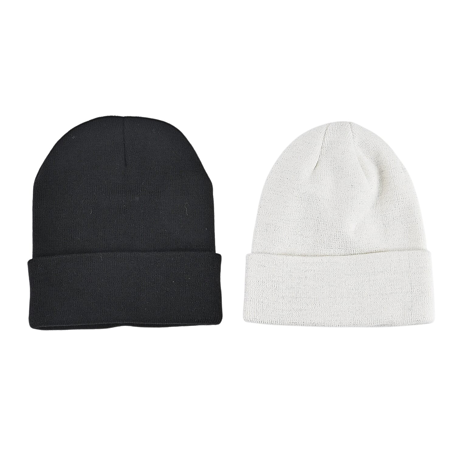 Tamsy Black Knitted 2pcs Beanie