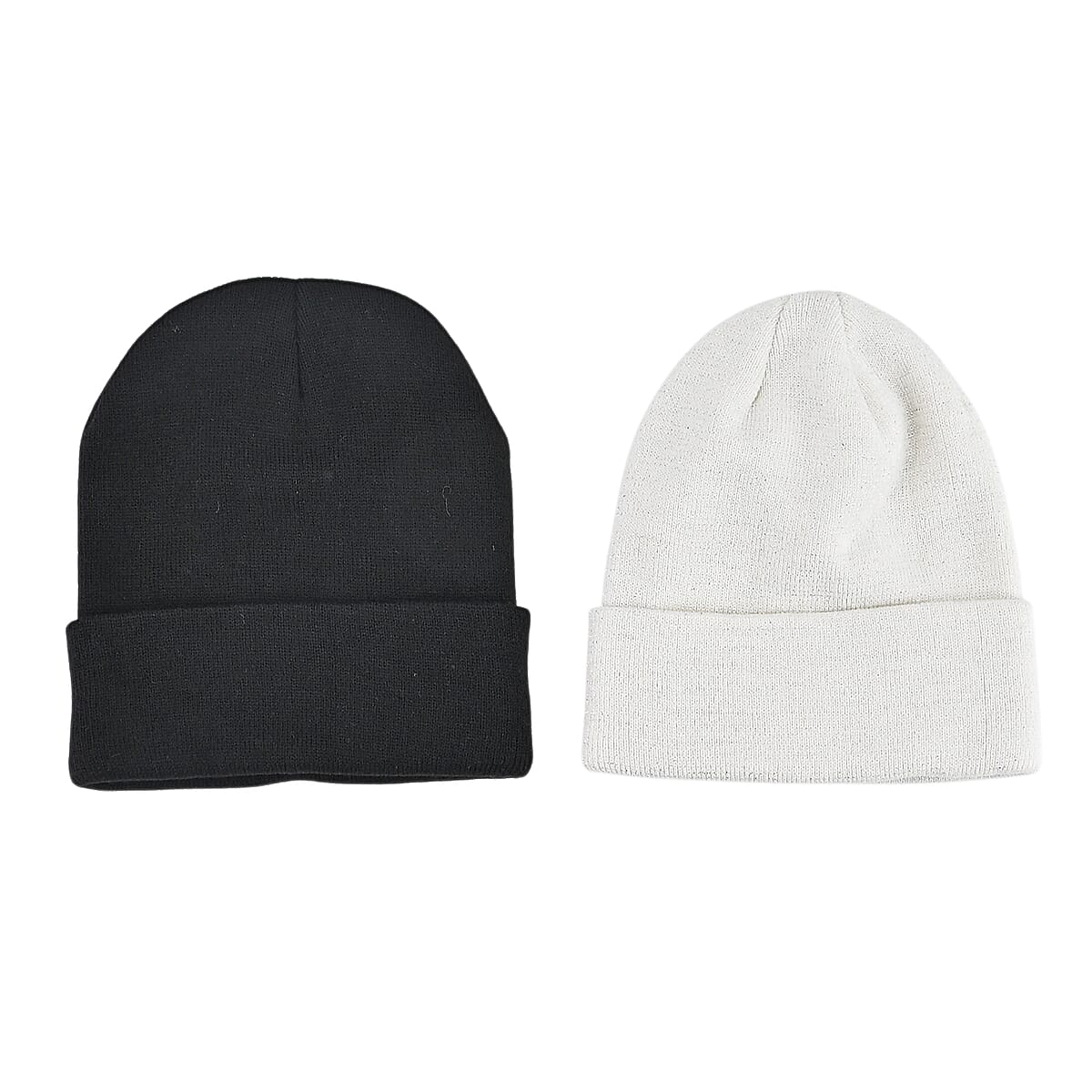Tamsy Black Knitted 2pcs Beanie image number 3