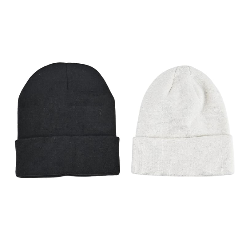 Tamsy Black Knitted 2pcs Beanie