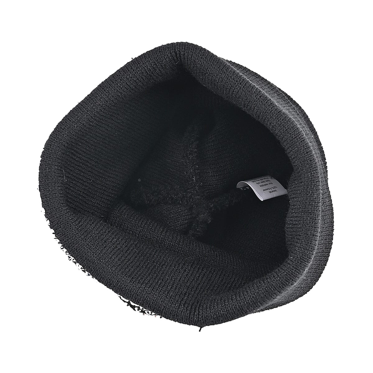 Tamsy Black Knitted 2pcs Beanie image number 5