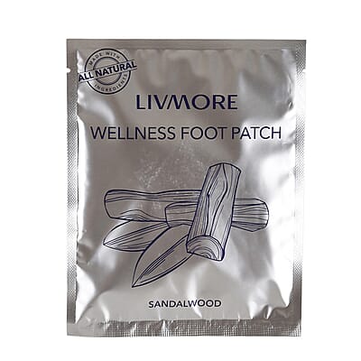 Livmore Set of 20 Detox Foot Patches - 10 pcs Sandalwood and 10 pcs Himalayan Salt