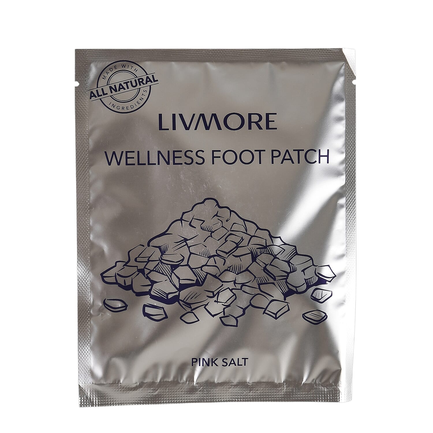 Livmore Set of 20 Detox Foot Patches - 10 pcs Sandalwood and 10 pcs Himalayan Salt