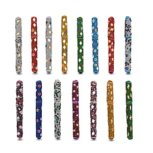 Set of 15 Multi Color Beaded Pen