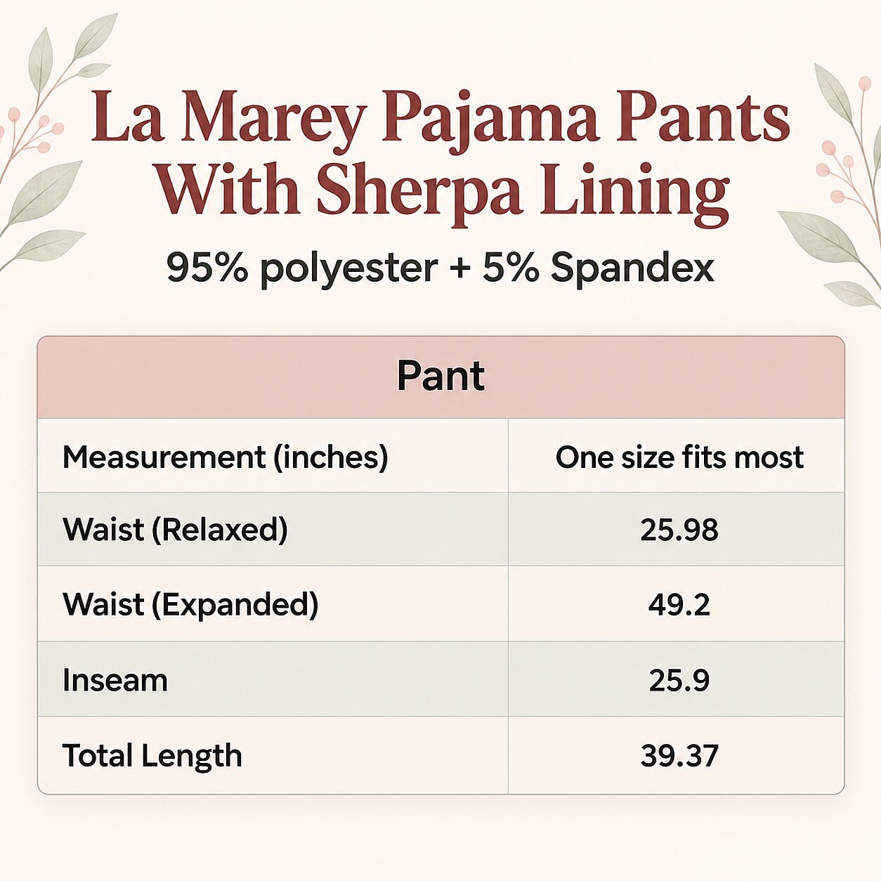 Tamsy Yellow Sherpa Lining Pajama Pant - One Size Fits Most