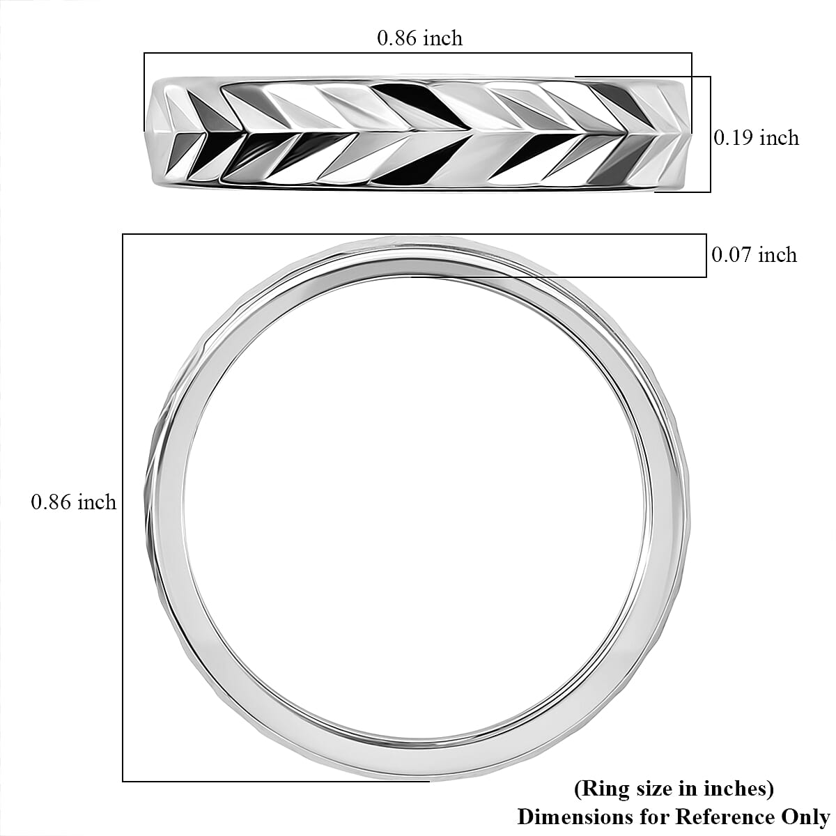 Diamond-cut Band Ring in 950 Palladium (Size 6.0) 2.50 Grams image number 5