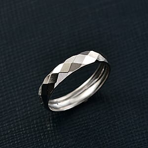 Honeycomb Band Ring in 950 Palladium (Size 6.0) 1.70 Grams