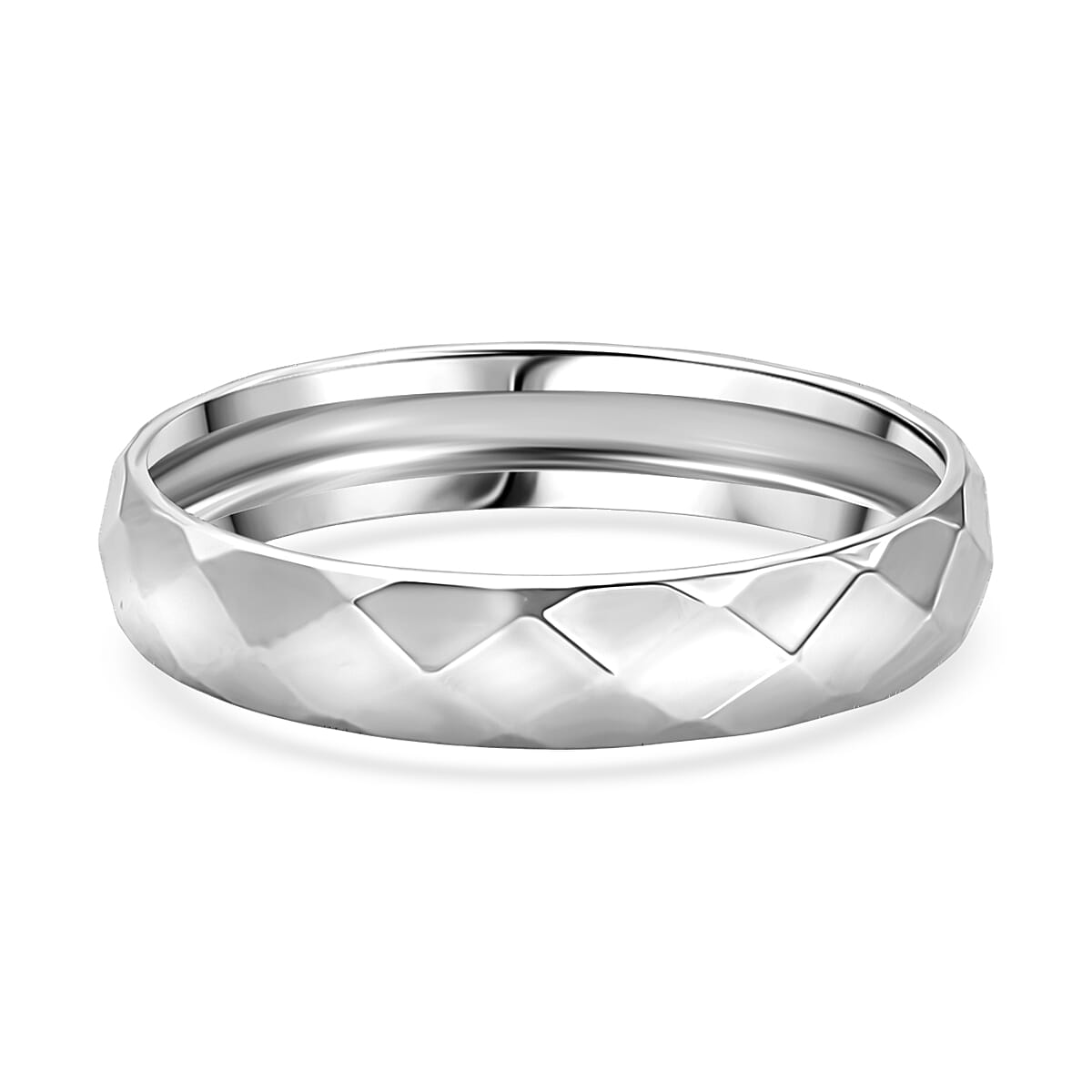 Honeycomb Band Ring in 950 Palladium (Size 6.0) 1.70 Grams image number 4