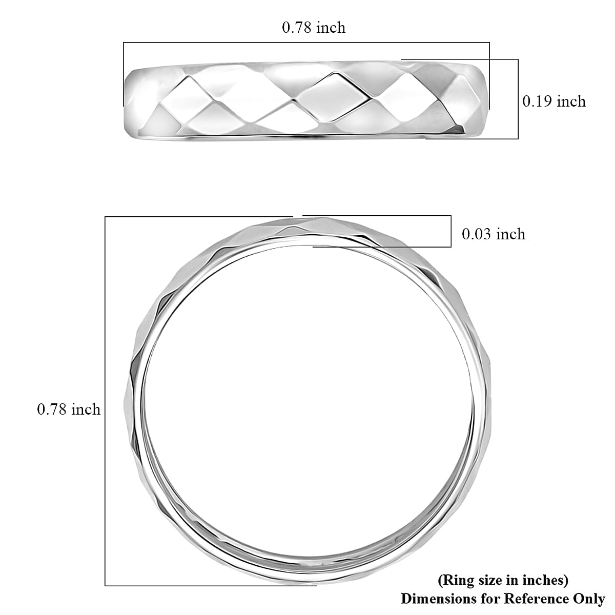 Honeycomb Band Ring in 950 Palladium (Size 6.0) 1.70 Grams image number 5