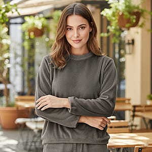 Doorbuster Tamsy Grey Pajama Top - One Size Fits Most