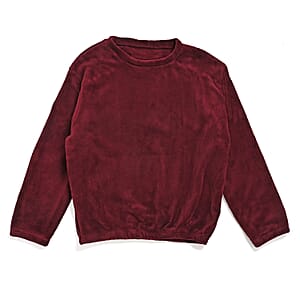 Doorbuster Tamsy Wine Pajama Top - One Size Fits Most