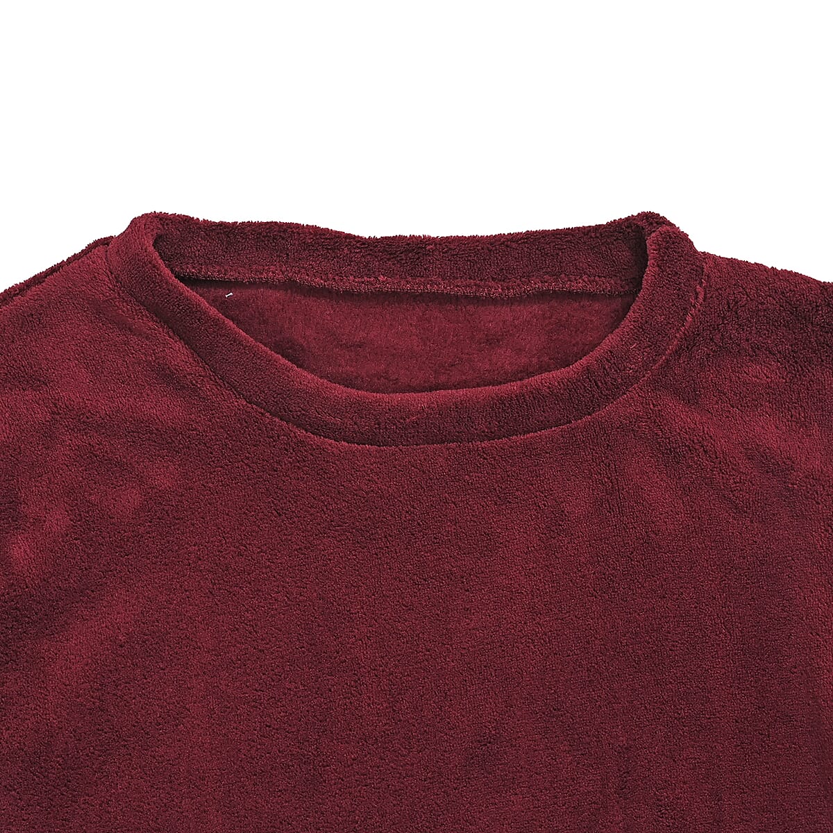 Doorbuster Tamsy Wine Pajama Top - One Size Fits Most image number 2