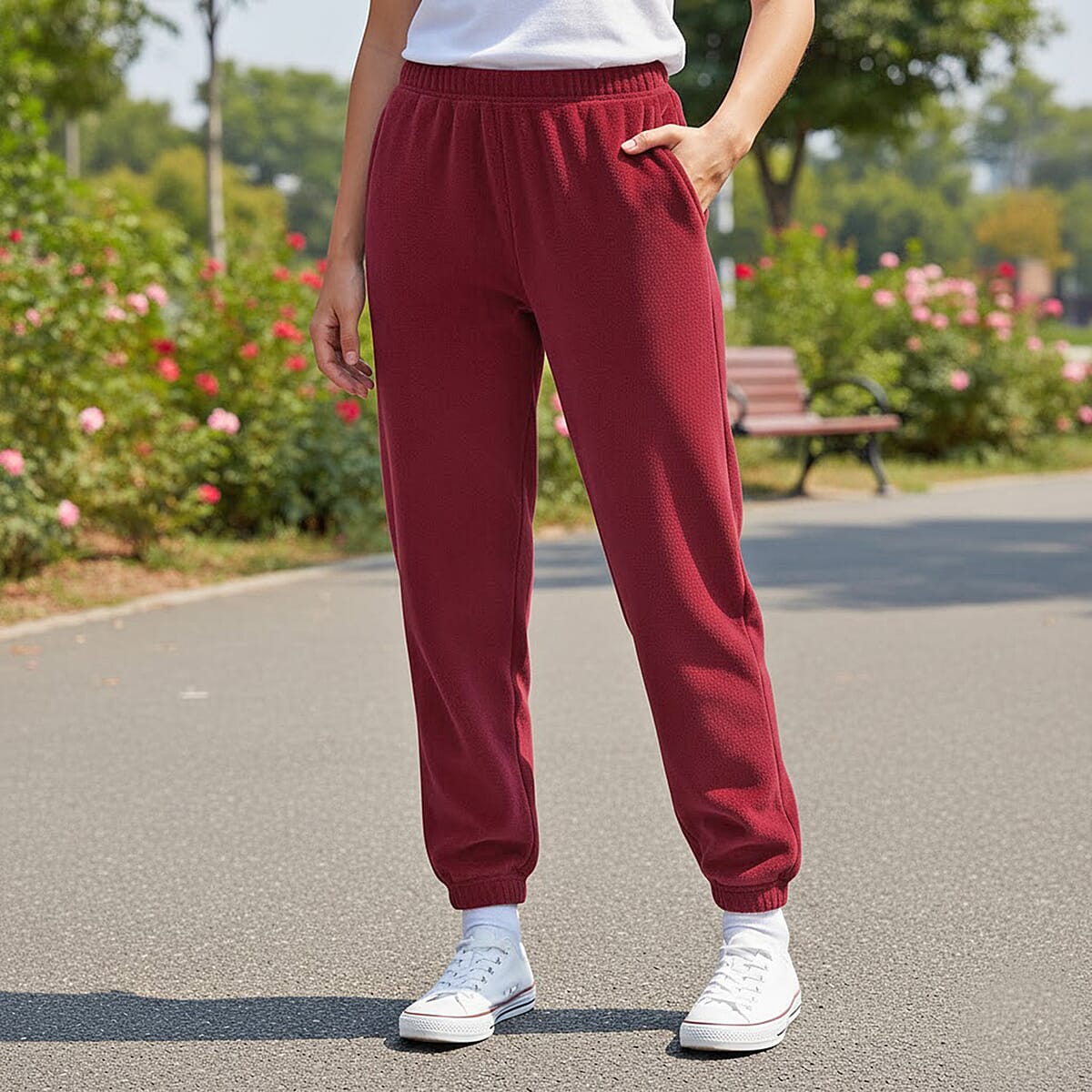 Doorbuster Tamsy Wine Pajama Bottom - One Size Fits Most image number 1