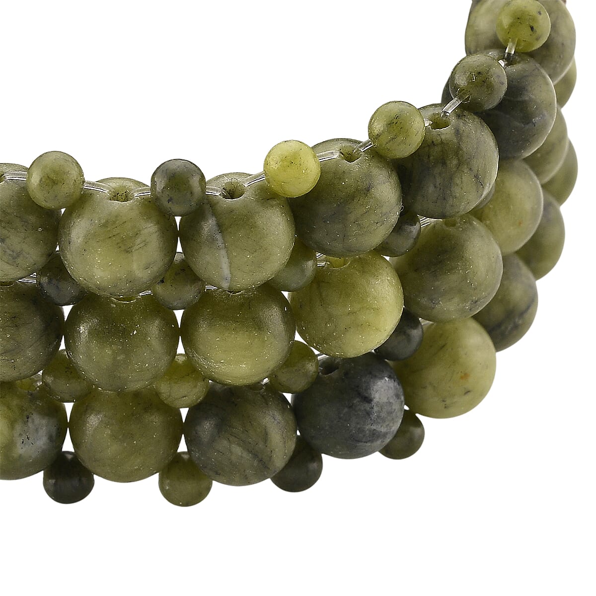 Connemara Marble 290.00 ctw Multi Row Beaded Stretch Bracelet image number 2