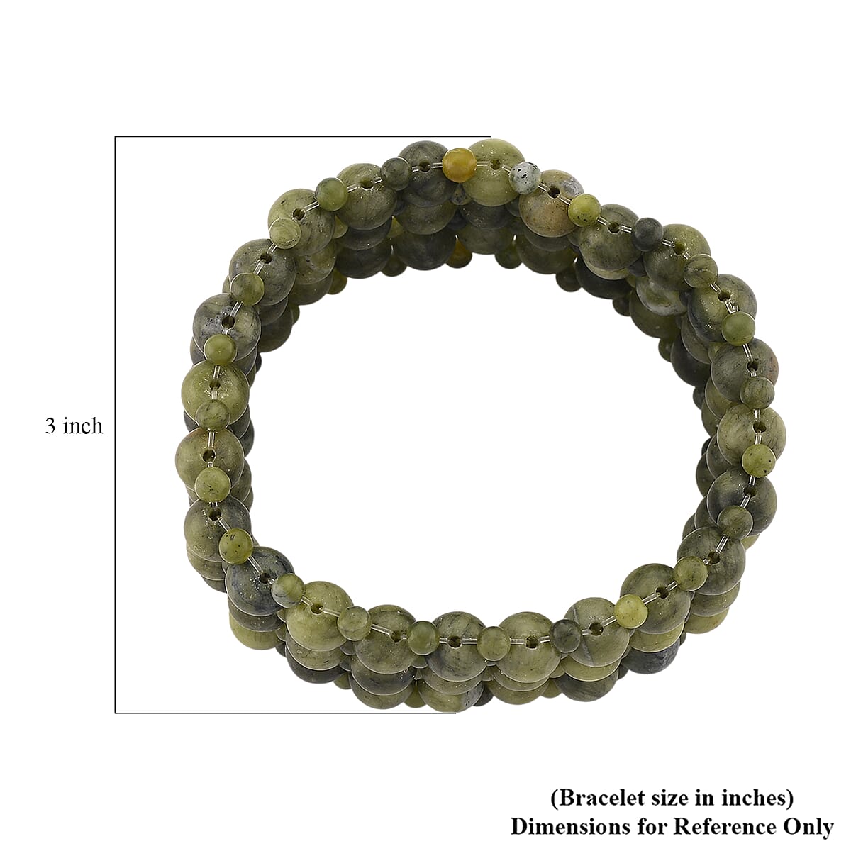 Connemara Marble 290.00 ctw Multi Row Beaded Stretch Bracelet image number 3