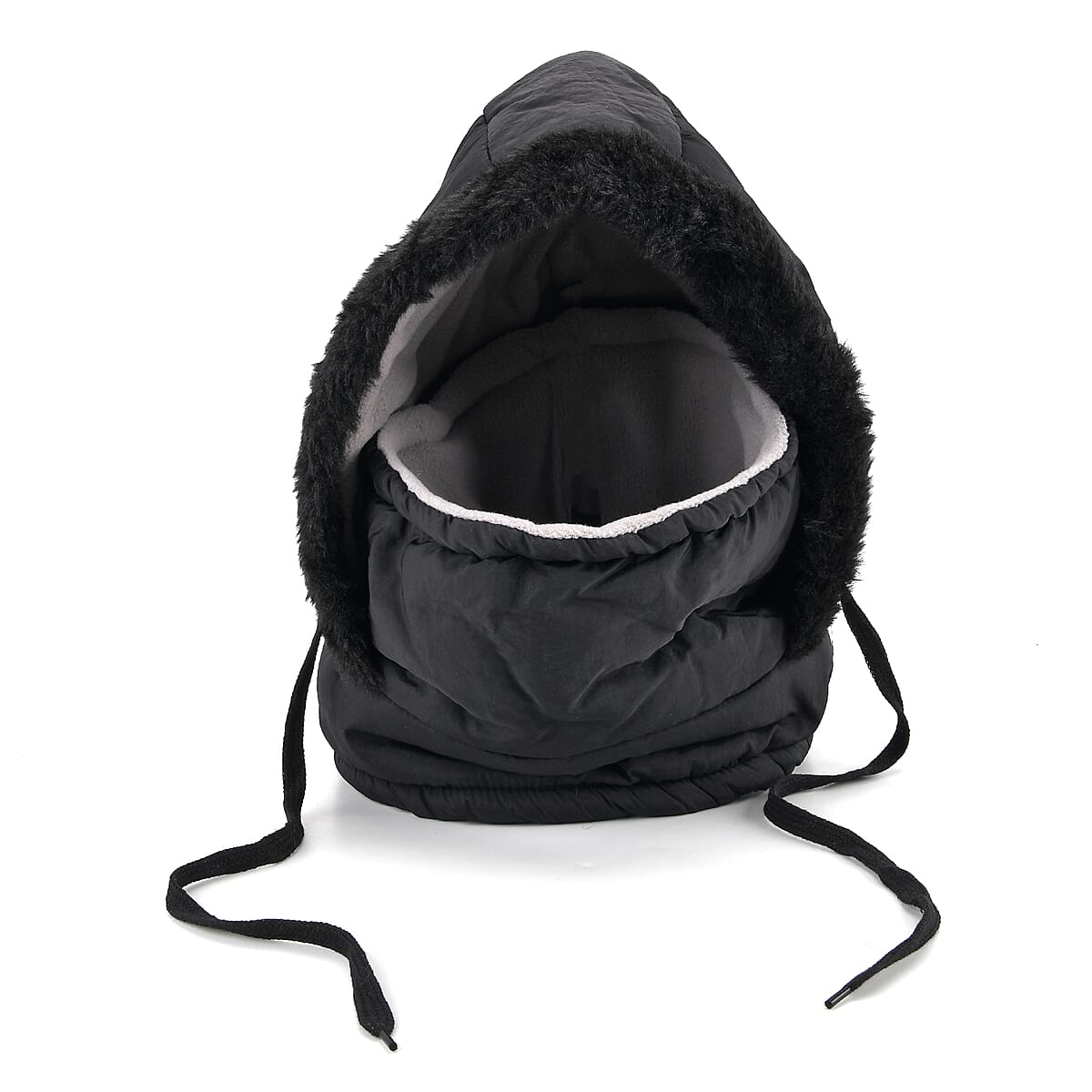 Tamsy Black Winter Hat with Face Mask image number 0