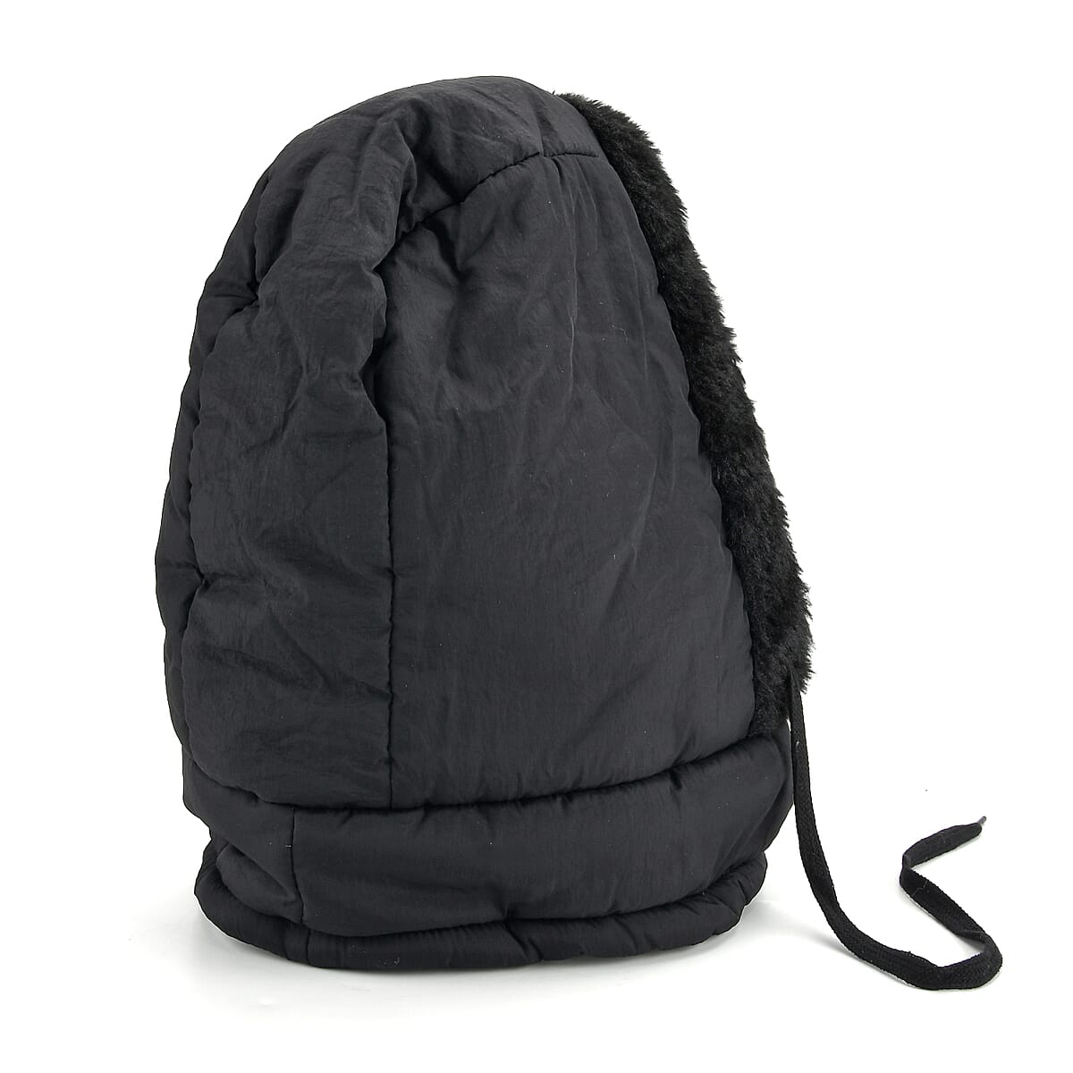 Tamsy Black Winter Hat with Face Mask image number 3