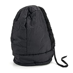 Tamsy Black Winter Hat with Face Mask