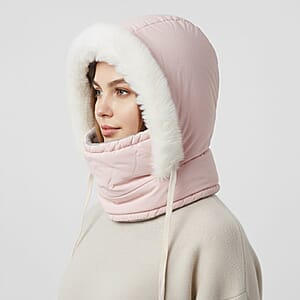Tamsy Pink Winter Hat with Face Mask 