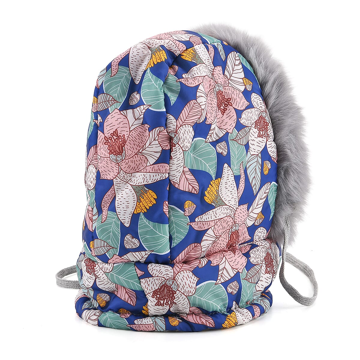 Tamsy Multi Color Floral Winter Hat with Face Mask  image number 2