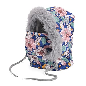 Tamsy Multi Color Floral Winter Hat with Face Mask 
