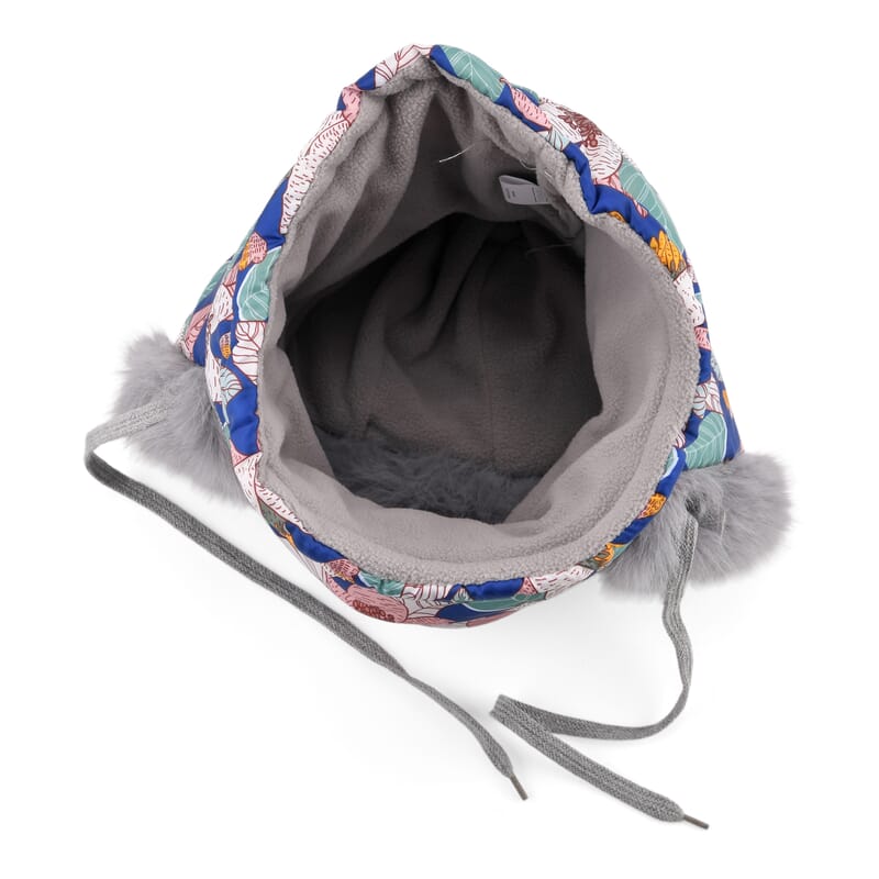 Tamsy Multi Color Floral Winter Hat with Face Mask