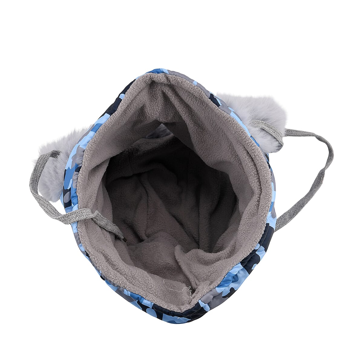 Tamsy Blue Camouflage Winter Hat with Face Mask  image number 5