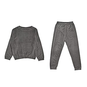 Doorbuster Tamsy Gray Pajama Set of Top and Bottom - One Size Fits Most