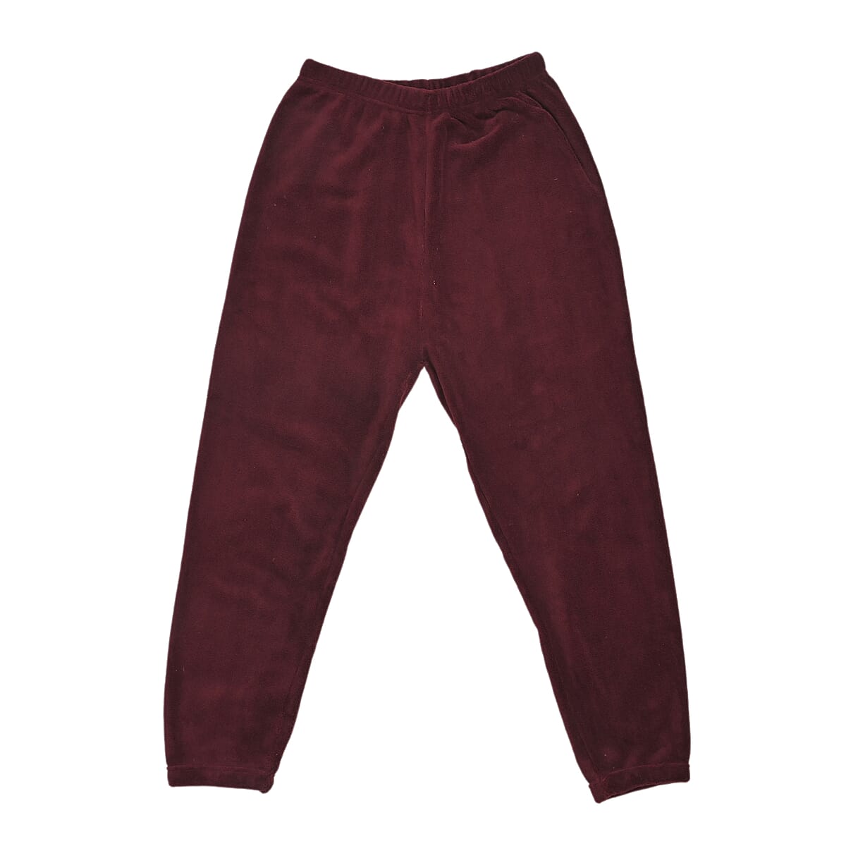 Doorbuster Tamsy Dark Wine Pajama Set of Top and Bottom - One Size Fits Most image number 5