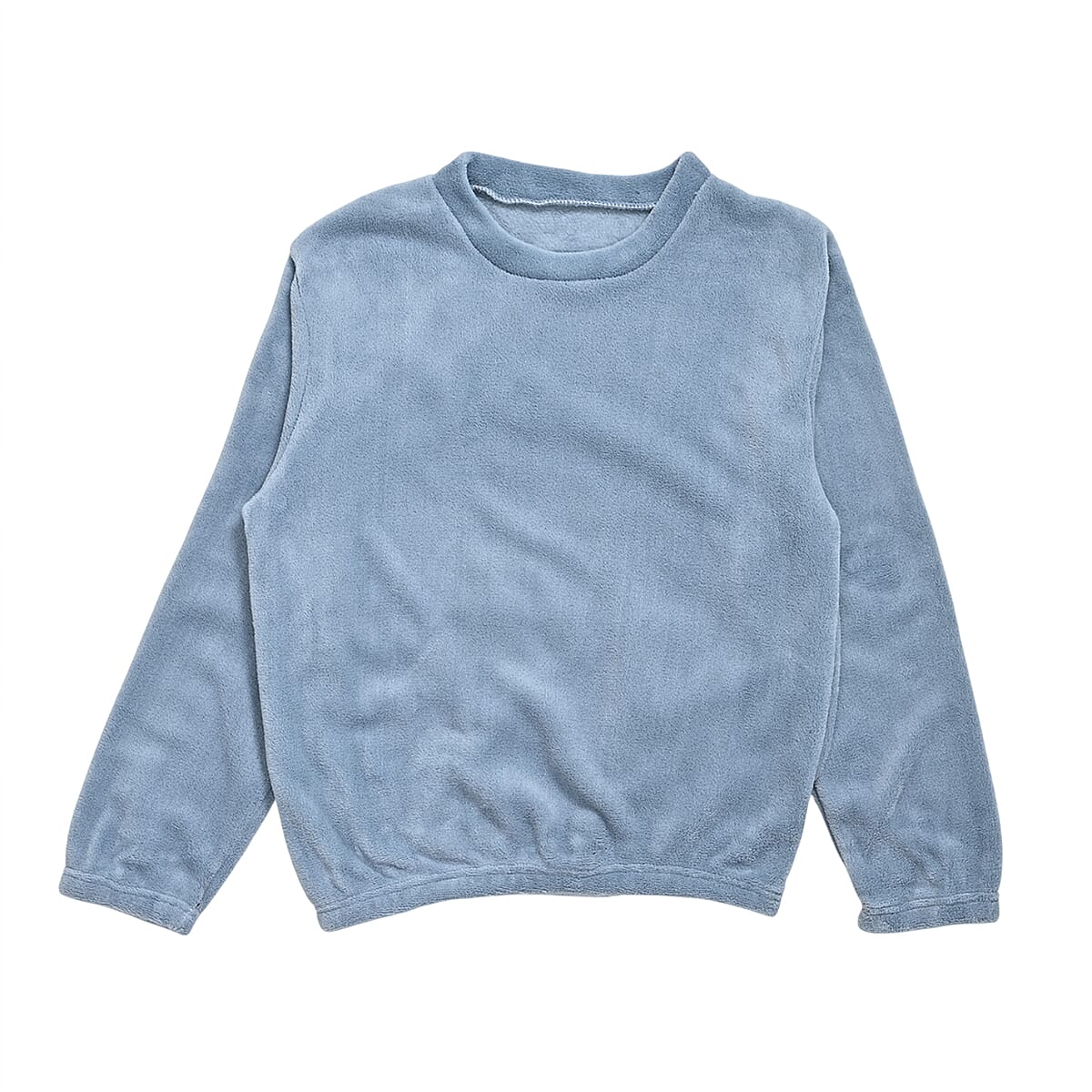  Tamsy Light Blue Pajama Set of Top and Bottom - One Size Fits Most image number 4