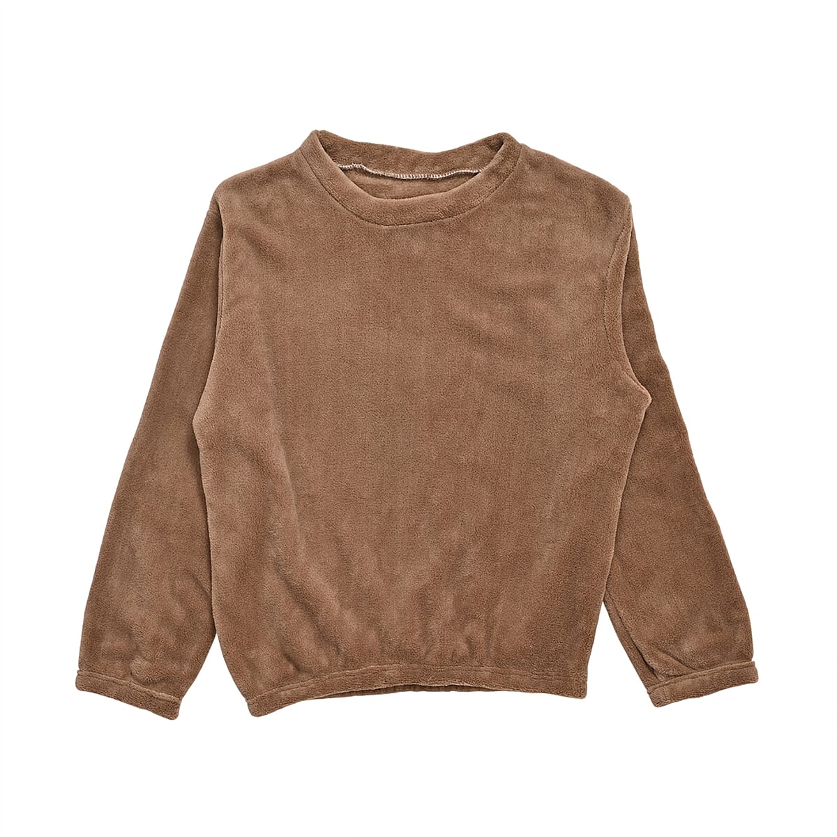  Tamsy Brown Pajama Set of Top and Bottom - One Size Fits Most image number 4