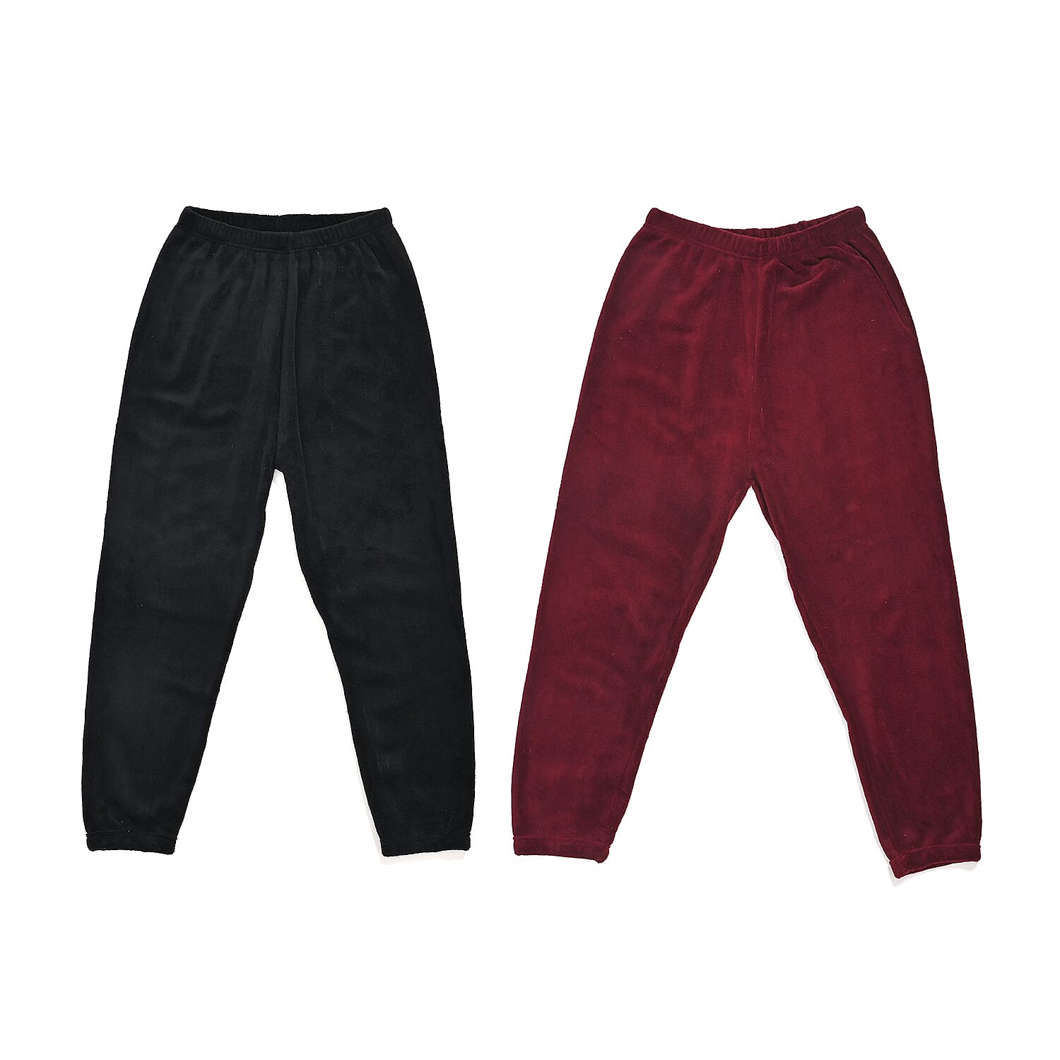 Tamsy Black and Red 2pcs Pajama Trousers - One Size Fits Most