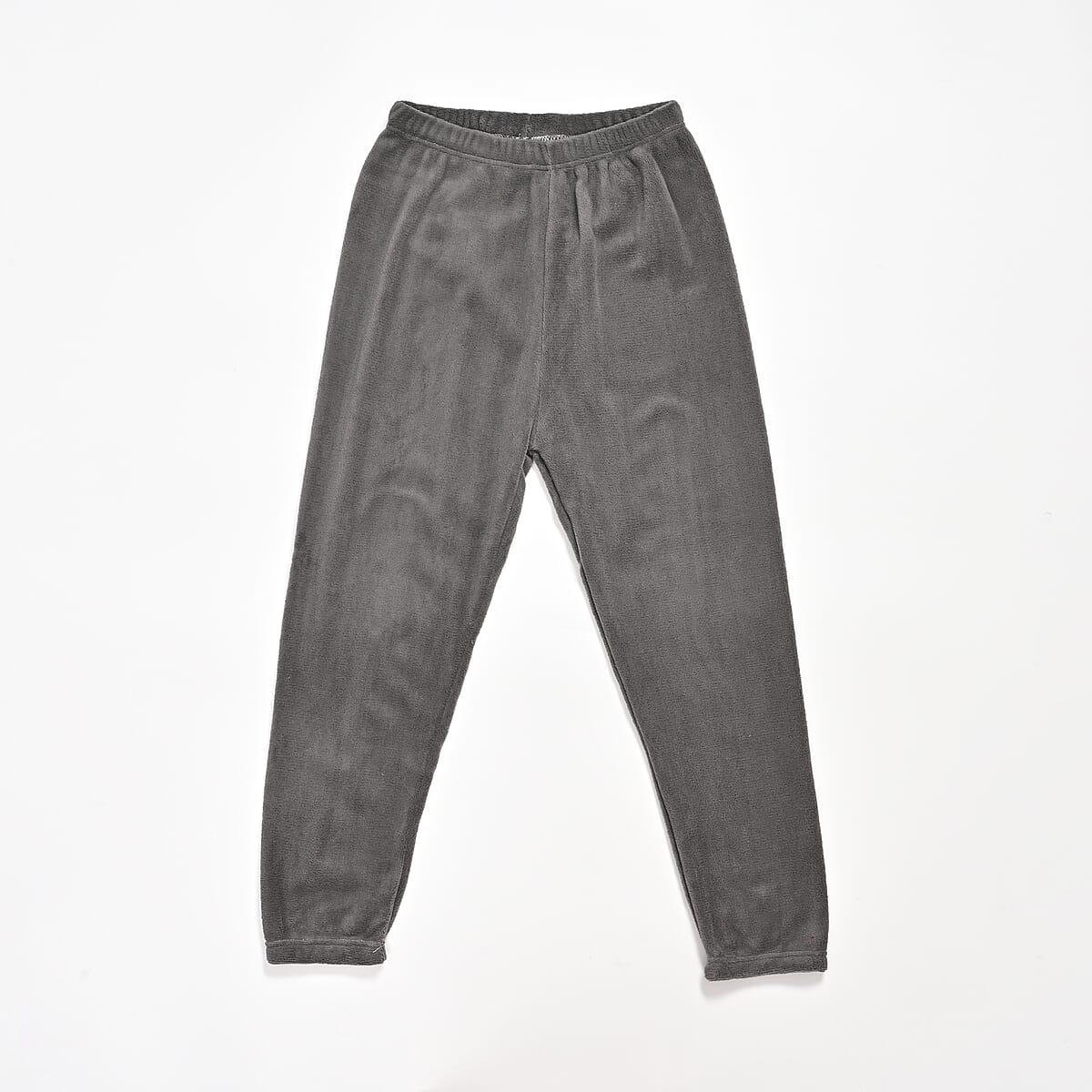 Tamsy Gray and Brown 2pcs Pajama Trousers - One Size Fits Most image number 4