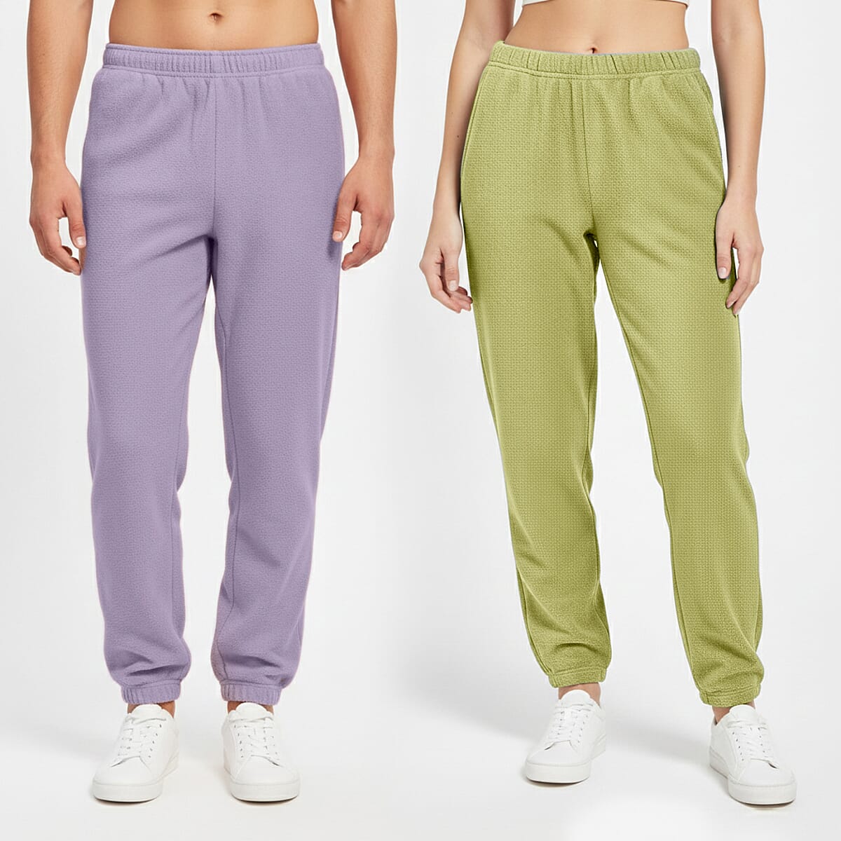 Tamsy Purple and Green 2pcs Pajama Trousers - One Size Fits Most image number 0