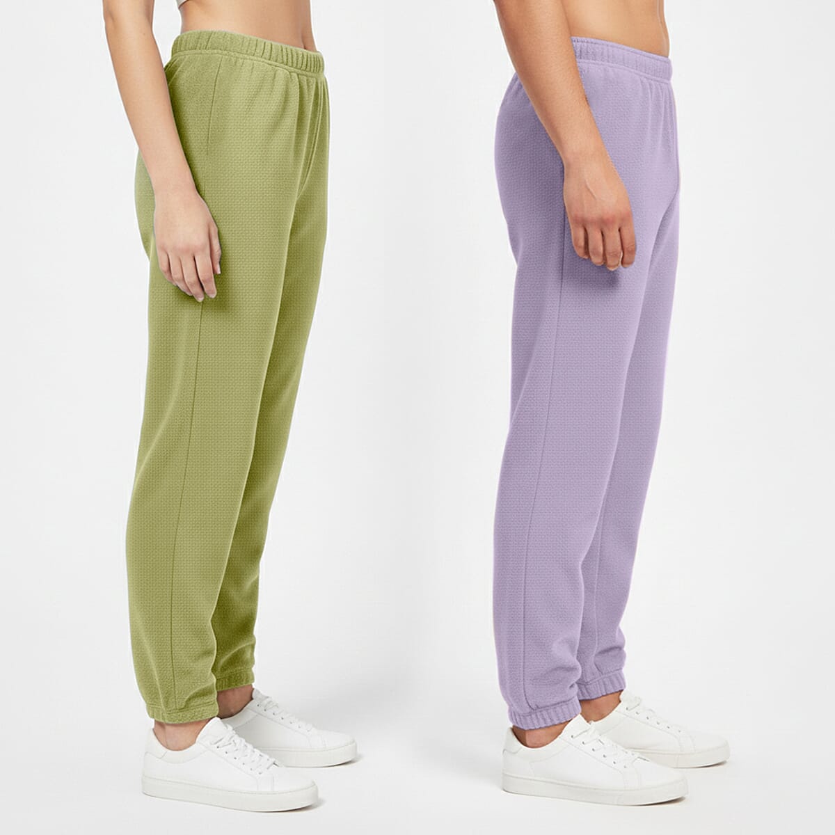 Tamsy Purple and Green 2pcs Pajama Trousers - One Size Fits Most image number 2