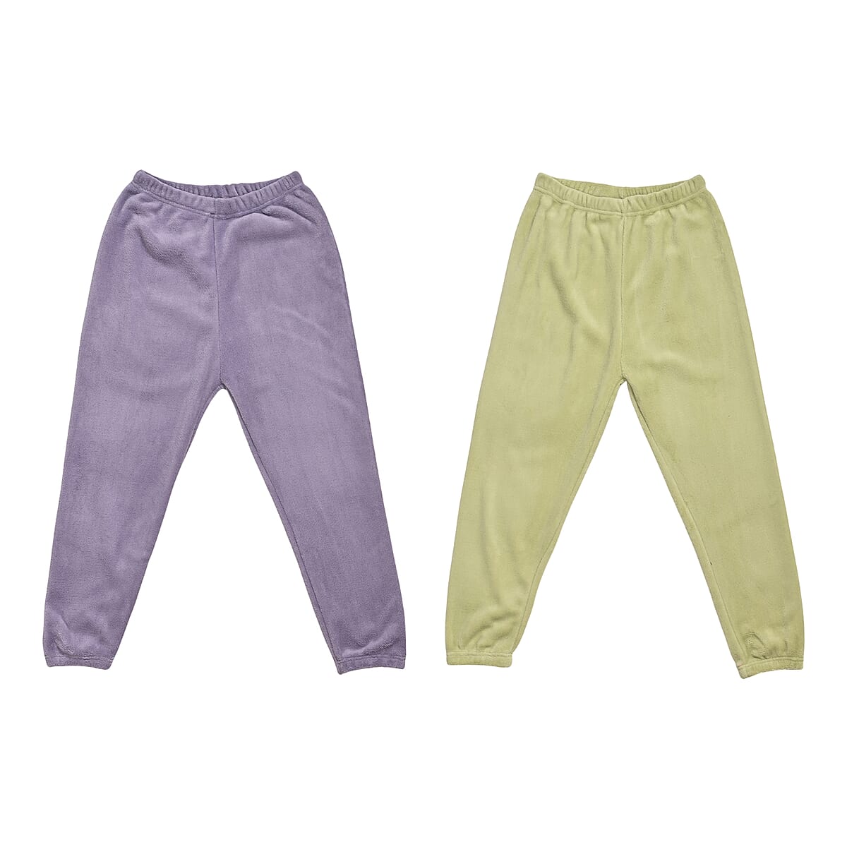 Tamsy Purple and Green 2pcs Pajama Trousers - One Size Fits Most image number 7