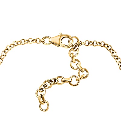 D'Joy Premium Hebei Peridot and White Zircon 5.85 ctw Bracelet in 18K Vermeil Yellow Gold Over Sterling Silver (7.00 In)
