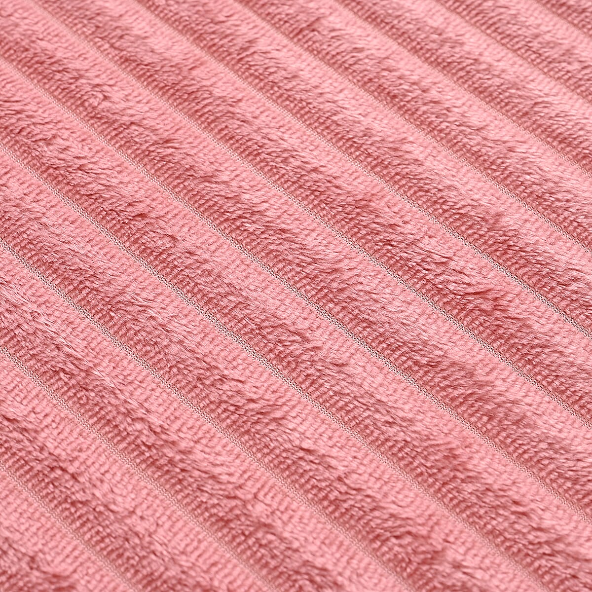 Livmore Pink Jacquard Flannel Blanket image number 1