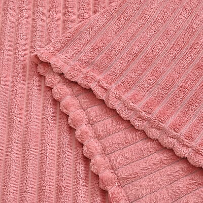 Livmore Pink Jacquard Flannel Blanket