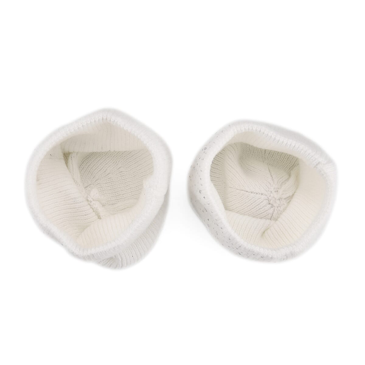 Tamsy Crystal Knitted 1pc Pompom Hat and 1pc Crystal Hat - White image number 4