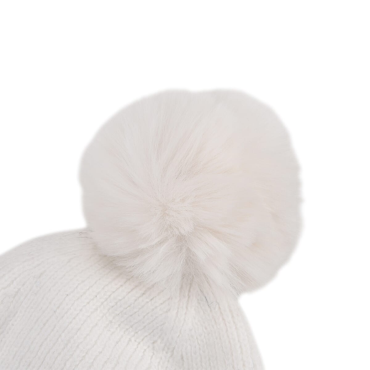 Tamsy Crystal Knitted 1pc Pompom Hat and 1pc Crystal Hat - White image number 5