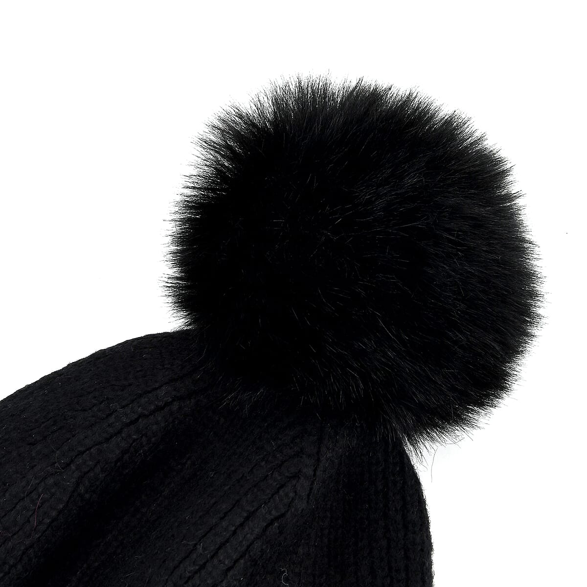 Tamsy Crystal Knitted 1pc Pompom Hat and 1pc Crystal Hat - Black image number 5