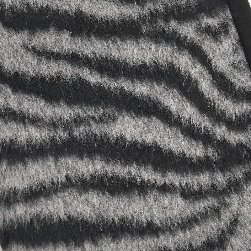 Tamsy Set of 2 Pairs Grey Zebra Printed Gloves with Touch Screen Function