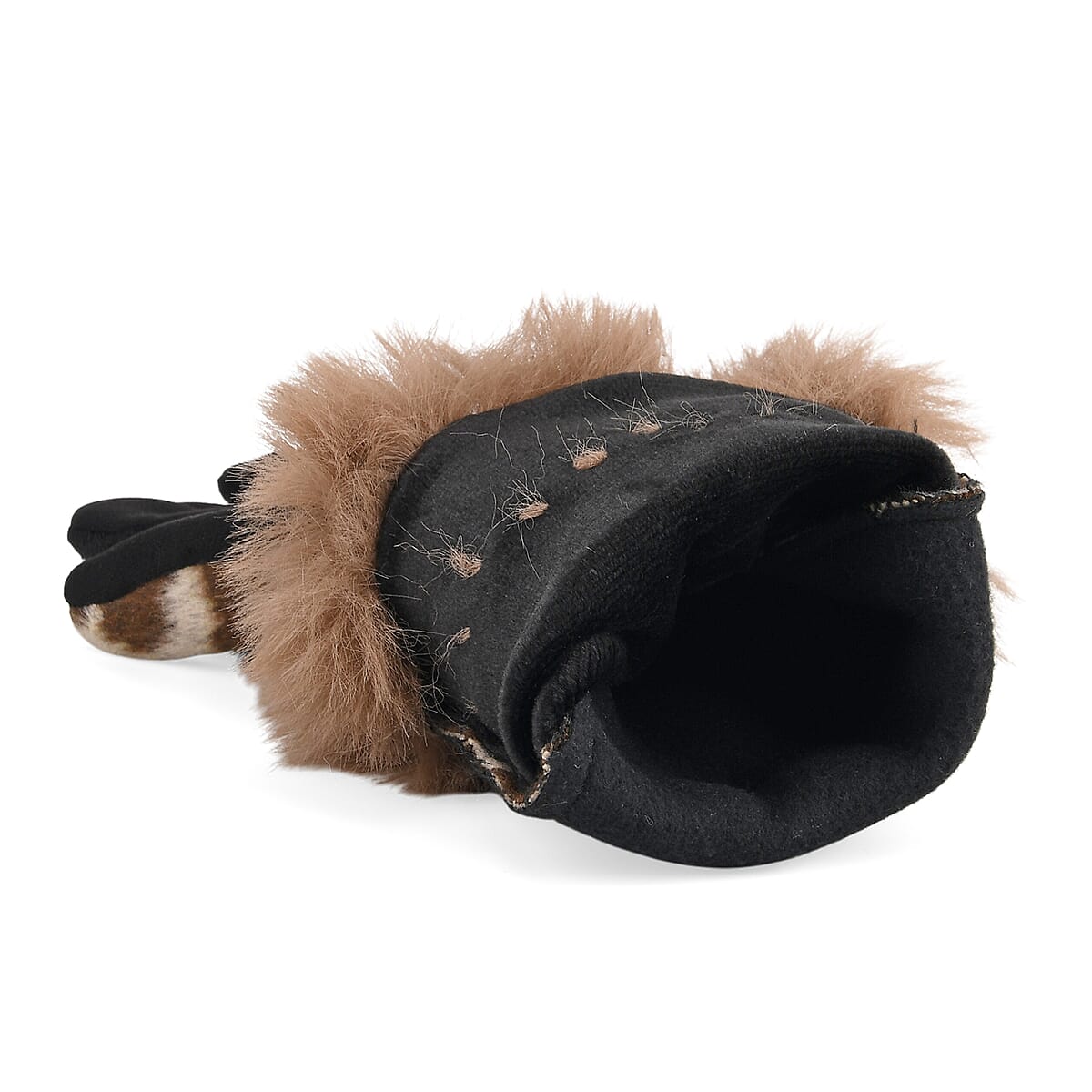 Tamsy Set of 2 Pairs Grey Leopard Printed Gloves with Touch Screen Function image number 3