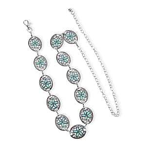 Tamsy Silvertone National Design Concho Belt